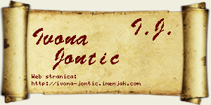 Ivona Jontić vizit kartica